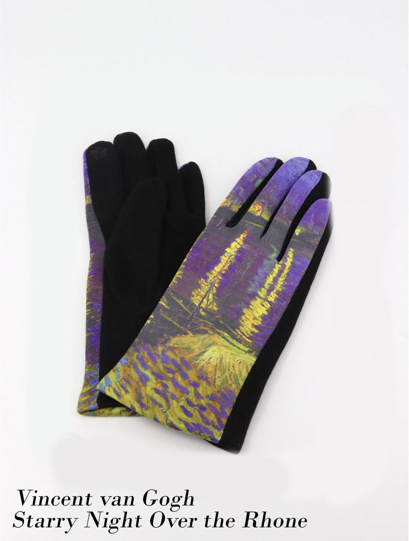 Vincent Van Gogh: Starry Night Over the Rhone Oil Painting Touch Screen Glove - Lemon And Lavender Toronto