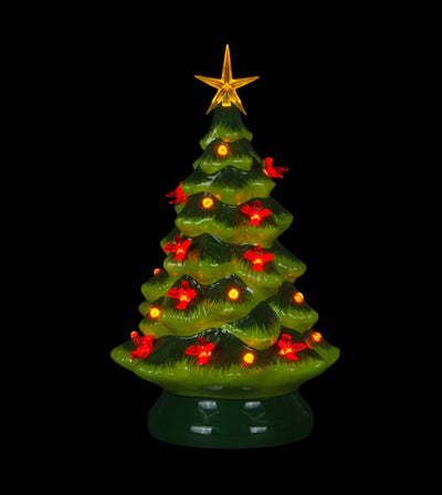 Vintage Green LED Christmas Tree with Cardinals - Lemon And Lavender Toronto