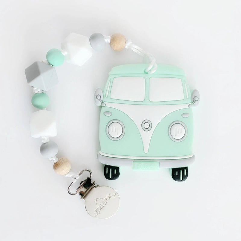 Vintage Mint Vw Van Teether with Clip - Lemon And Lavender Toronto