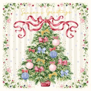 Vintage Tree' Luxury Foiled Boxed Christmas Cards - Lemon And Lavender Toronto