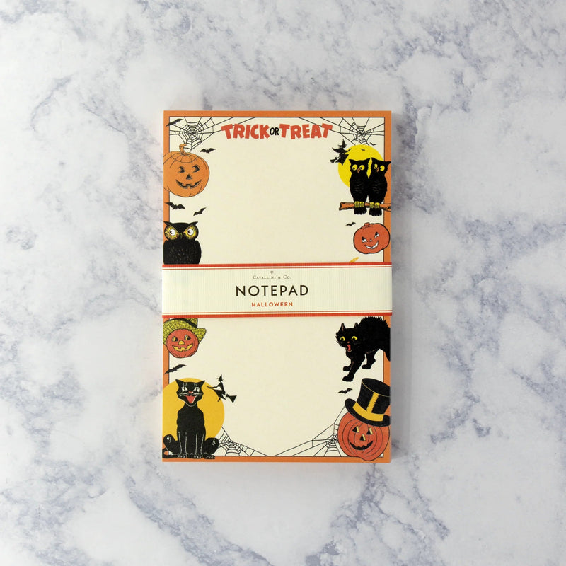 Vintage Trick Or Treat Halloween Vintage Notepad - Lemon And Lavender Toronto