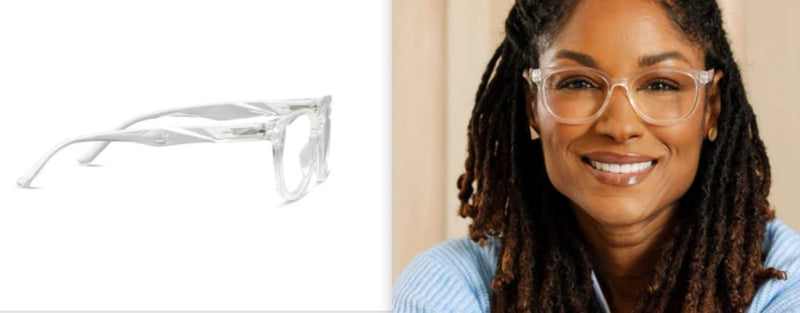 Virginia Clear Reading Glasses - Peepers - Lemon And Lavender Toronto