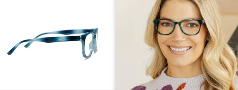 Virginia Teal Reading Glasses - Peepers - Lemon And Lavender Toronto