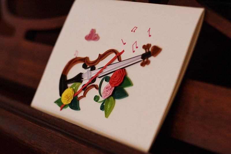Viva la Violin Mini Quilling Card - Lemon And Lavender Toronto