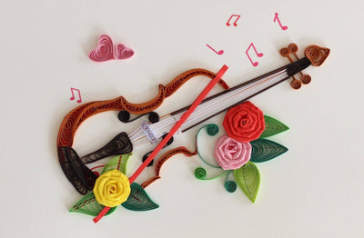 Viva la Violin Mini Quilling Card - Lemon And Lavender Toronto