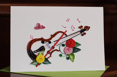 Viva la Violin Mini Quilling Card - Lemon And Lavender Toronto