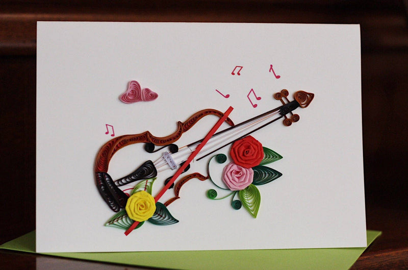 Viva la Violin Mini Quilling Card - Lemon And Lavender Toronto