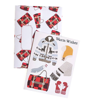 Warm Wishes Card – Cozy Outdoor Outfit - Lemon And Lavender Toronto