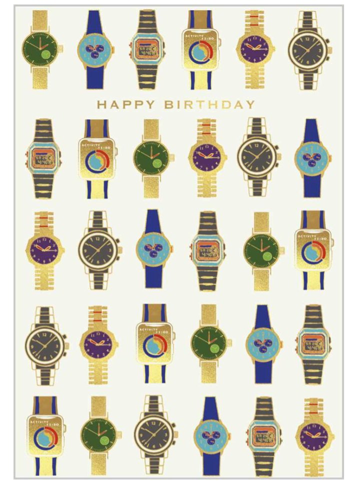 Watch Themed Birthday Card - Lemon And Lavender Toronto