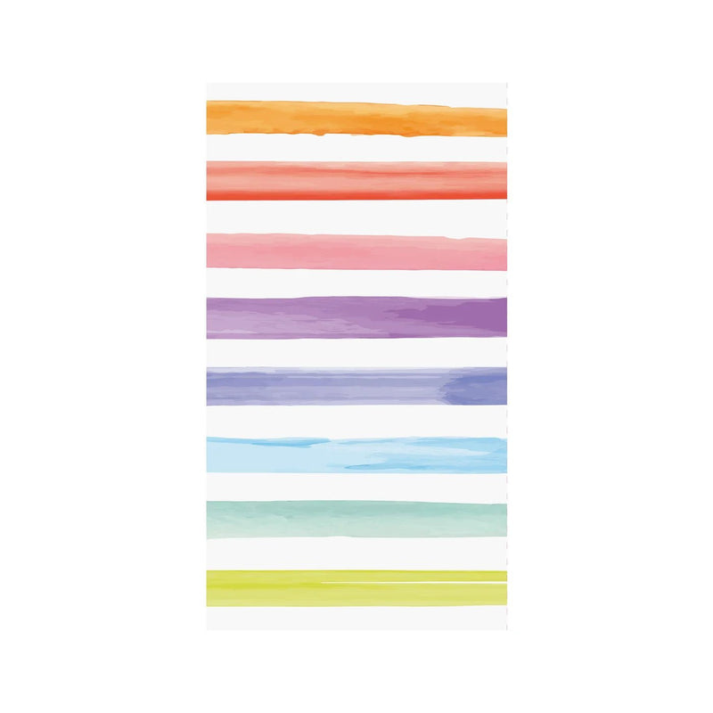 Water Color Stripes Printed Guest Napkin - Lemon And Lavender Toronto