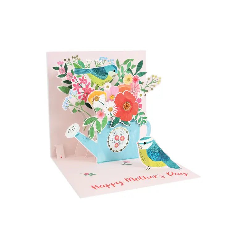 Watering Can and Birds Mothers Day Pop-Up Card - Lemon And Lavender Toronto