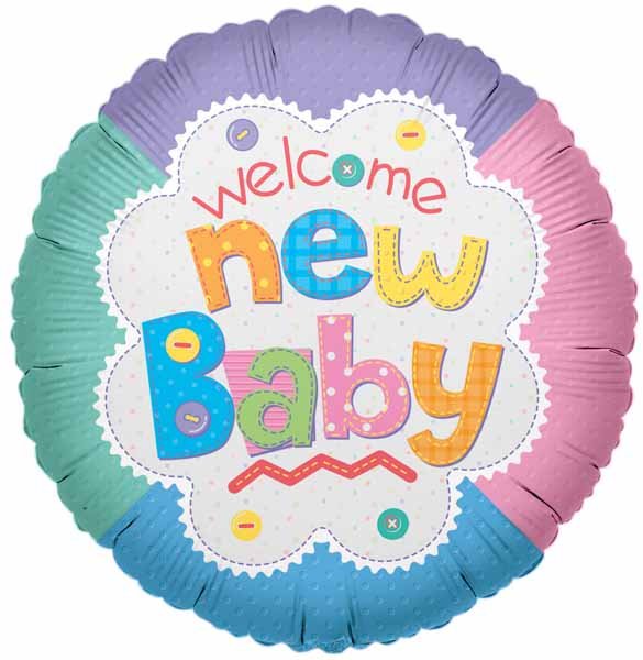 Welcome New Baby 9" Balloon - Lemon And Lavender Toronto