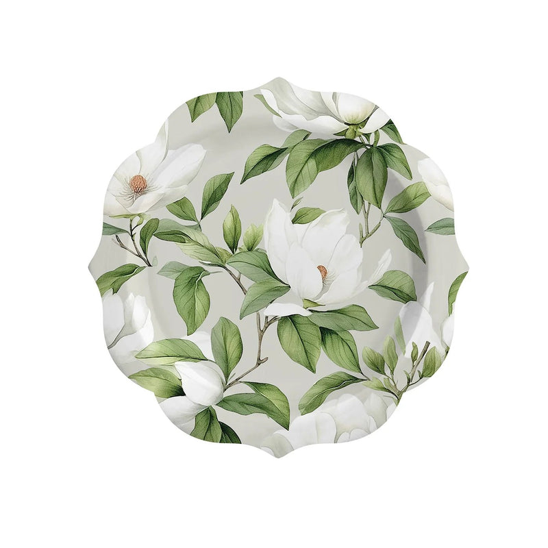 White Blossom Dessert Paper Plate - Lemon And Lavender Toronto