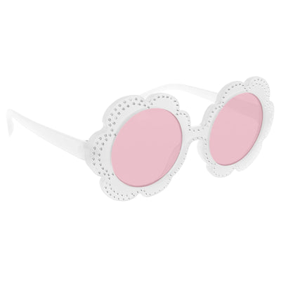 White Flower Shape / Pink Lens - Children's UV Sunglasses - Lemon And Lavender Toronto