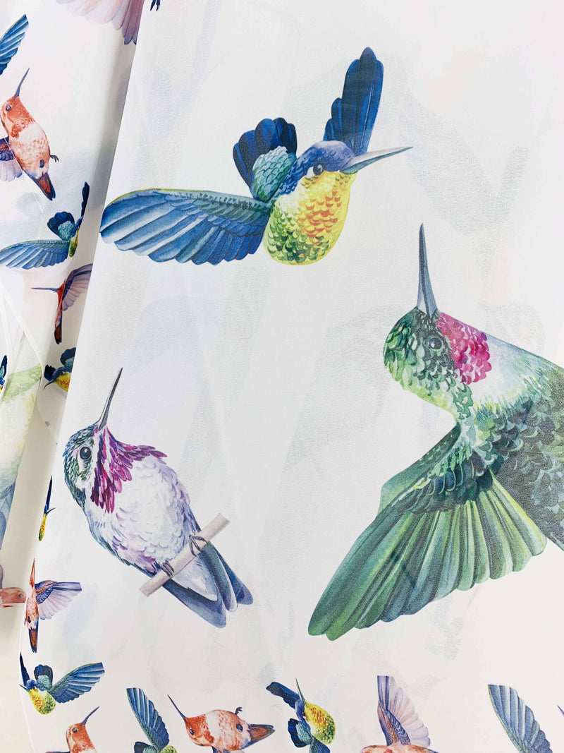 White - Multi Bird Kimono - Lemon And Lavender Toronto