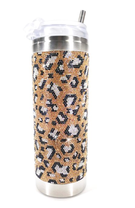 Wild Leopard Gold Tumbler - Lemon And Lavender Toronto