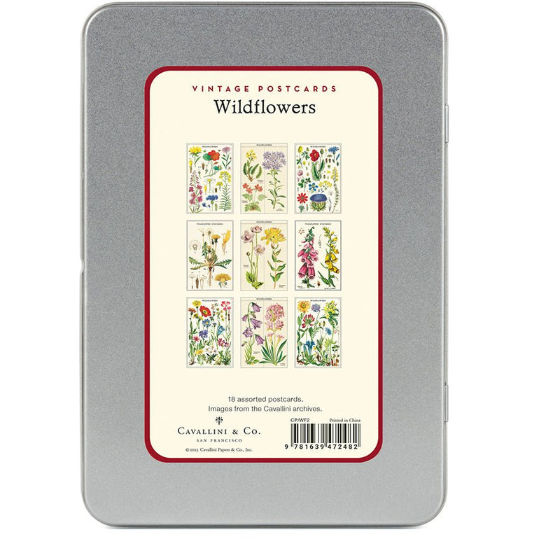 Wildflowers Vintage Postcards in a Tin - Lemon And Lavender Toronto