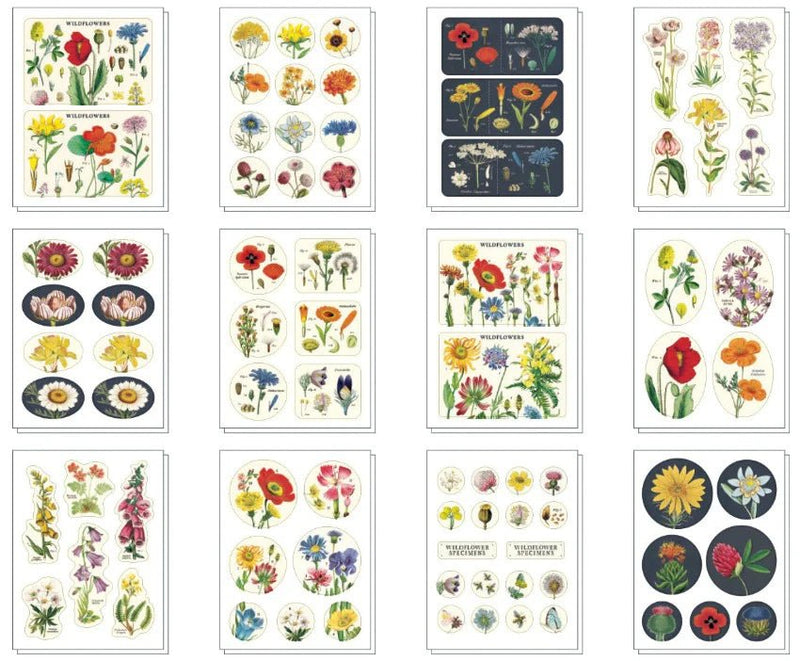 Wildflowers Vintage Stickers - Cavallini & Co. - Lemon And Lavender Toronto