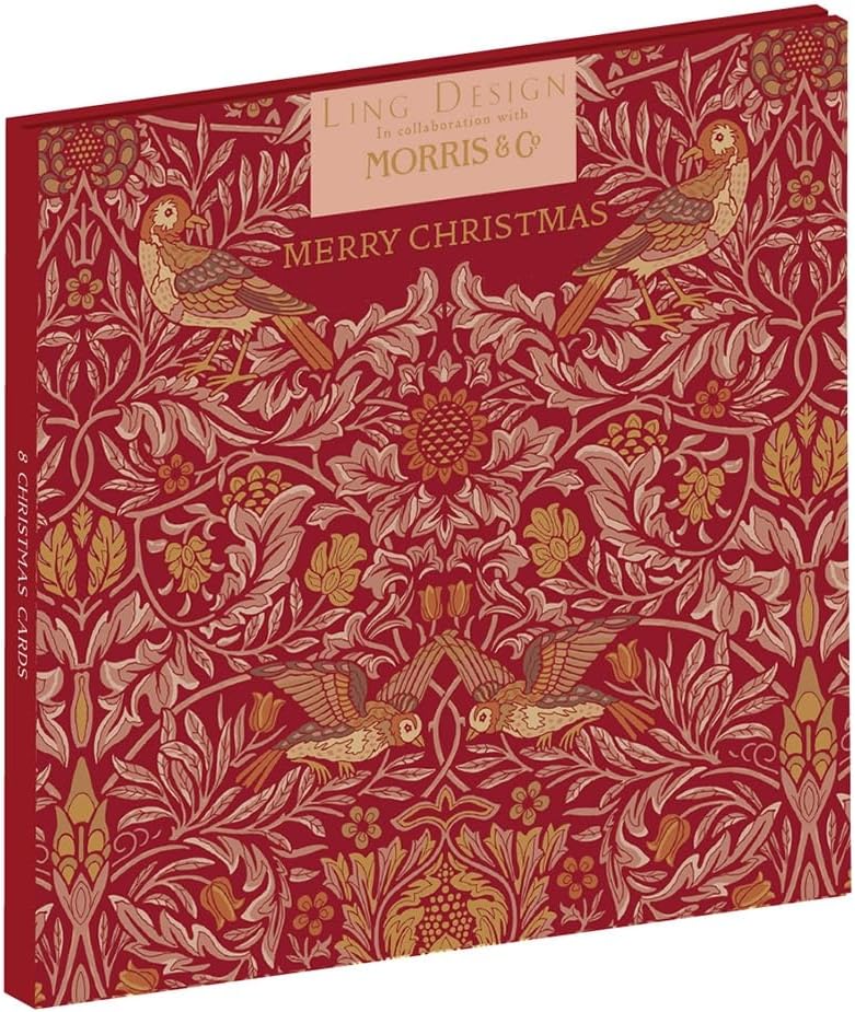 William Morris Red Christmas Cards - Lemon And Lavender Toronto