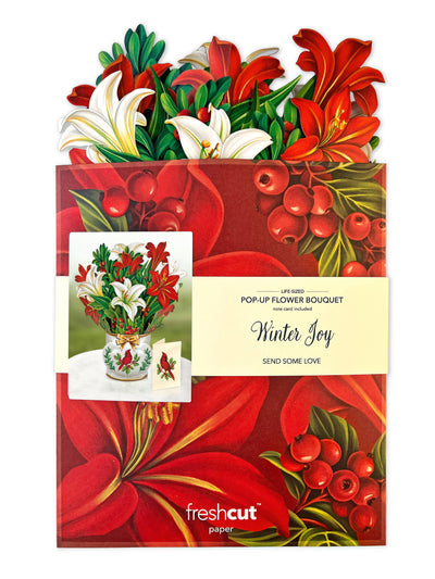 Winter Joy Pop up Holiday Greeting Card - Lemon And Lavender Toronto