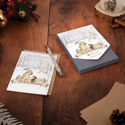 Winter Walks' Golden Retriever and Dachshund Christmas Card Pack - Lemon And Lavender Toronto