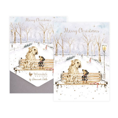 Winter Walks' Golden Retriever and Dachshund Christmas Card Pack - Lemon And Lavender Toronto