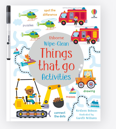 Wipe - Clean Things That Go Activities - Usborne - Lemon And Lavender Toronto