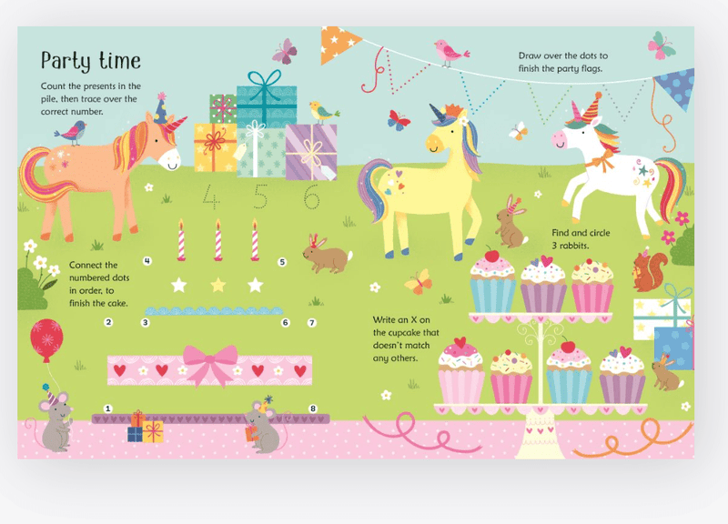 Wipe - Clean Unicorn Activities - Usborne - Lemon And Lavender Toronto