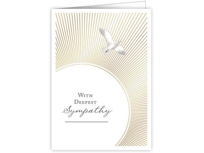 With Deepest Sympathy Seagull Flying Card - Lemon And Lavender Toronto