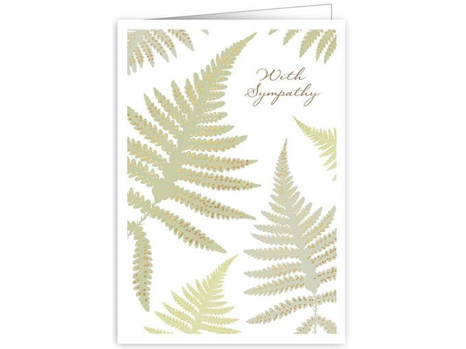 With Sympathy Ferns Card - Lemon And Lavender Toronto