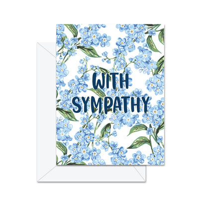 With Sympathy (Forget Me Not) - Greeting Card - Lemon And Lavender Toronto