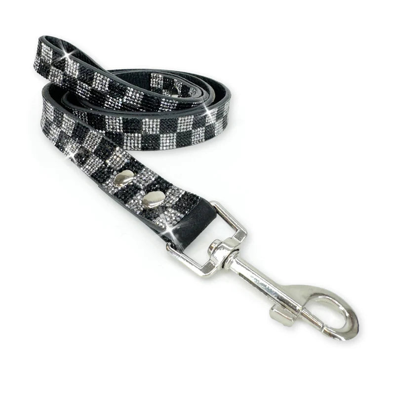 Diamond in the Ruff CHECKMATE - Dog Collar & Leash  ( Sold Individually)
