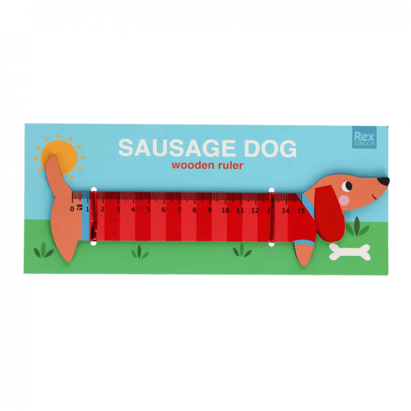 Wooden ruler - Sausage Dog - Lemon And Lavender Toronto