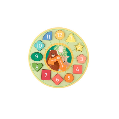 Woodland Animal Shape Sorting Clock - Lemon And Lavender Toronto