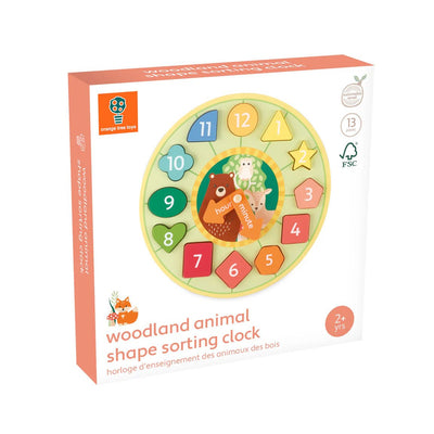 Woodland Animal Shape Sorting Clock - Lemon And Lavender Toronto