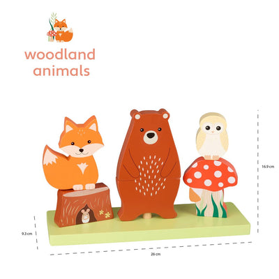 Woodland Animal Stacking Toy - Lemon And Lavender Toronto