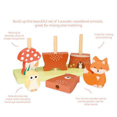 Woodland Animal Stacking Toy - Lemon And Lavender Toronto