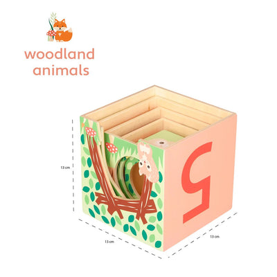 Woodland Animal Wooden Stacking Cubes - Lemon And Lavender Toronto