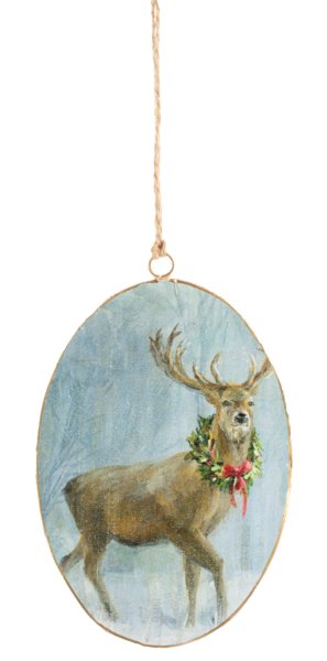 Woodland Deer Disk Ornaments - Lemon And Lavender Toronto