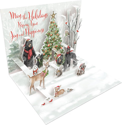 Woodland Winter Pop - Up Christmas Card Box Set - Lemon And Lavender Toronto