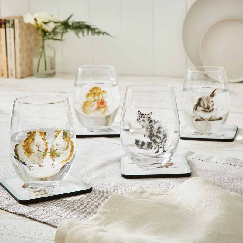 Wrendale Designs Set of 4 Animal Tumblers - Royal Worcester - Lemon And Lavender Toronto