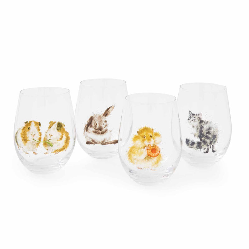 Wrendale Designs Set of 4 Animal Tumblers - Royal Worcester - Lemon And Lavender Toronto