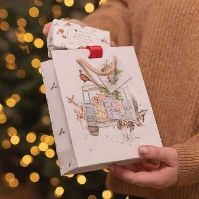 Fireside Gift Bag Small Christmas Gift Bag