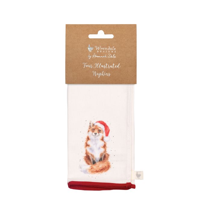 Christmas Fabric Napkins Winter Woodland Pack of 4