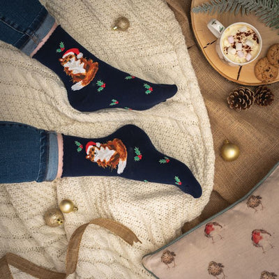 Festive Fox Fox Mens Christmas Socks
