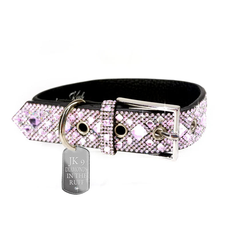 Diamond in the Ruff PINK - Dog Collar & Leash  ( Sold Individually)