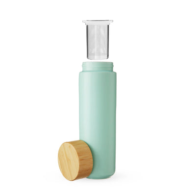 Tatyana Ceramic To-Go Infuser Mug in Turquoise