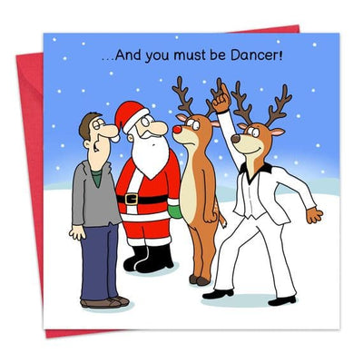 You Must Be Dancer Funny Christmas Card