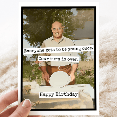 Your Turn Is Over. Vintage Photo Card Bday - Lemon And Lavender Toronto