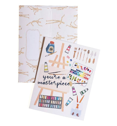 You're a Masterpiece – Art Supplies Themed Appreciation Card - Lemon And Lavender Toronto